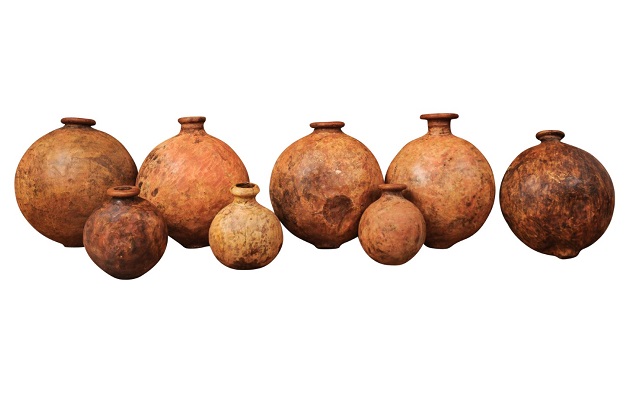ON HOLD - Spanish 1830s Rustic Wine or Olive Oil Jugs with Distressed Patina, Sold Each - 5 Large Avail