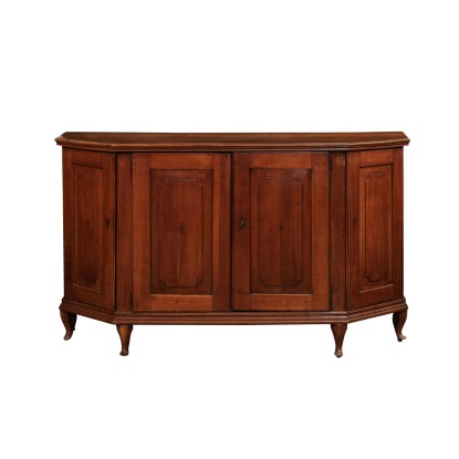 ON HOLD - Italian Late 18th Century Cherry Sideboard with Four Doors and Canted Sides