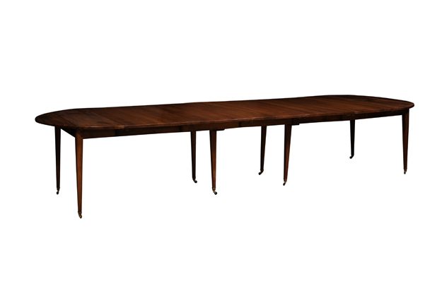 ON HOLD - 20th Century French Extension Table In Walnut With Five Leaves Circa 1900