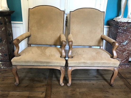 Pair of 18th Century French Régence Period Arm Chairs -- DLW