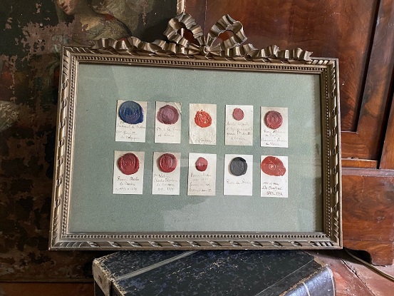 19th Century French Framed Set of Stamps  DLW