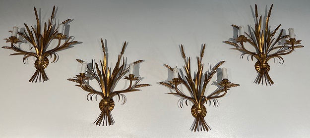 Set of 4  20th Century French Sconces - Inspired By Coco Chanel (sold only in pairs)