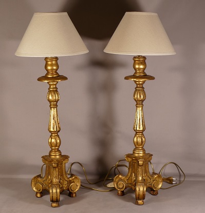 SOLD - Arriving in Future Shipment - Pair of 20th Century French Lamps