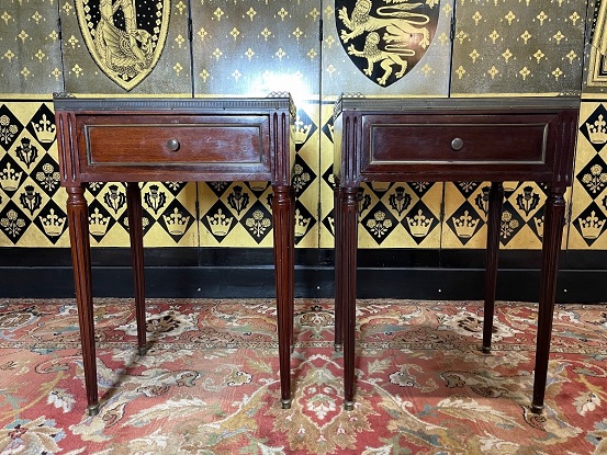 Pair of 20th Century French Louis XVI Style Bedside Tables DLW