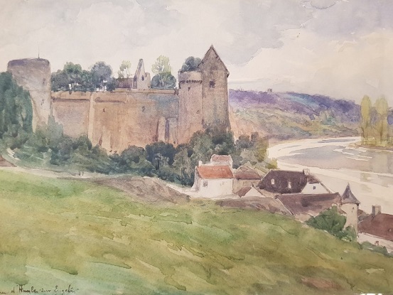 20th Century French Water Color DLW