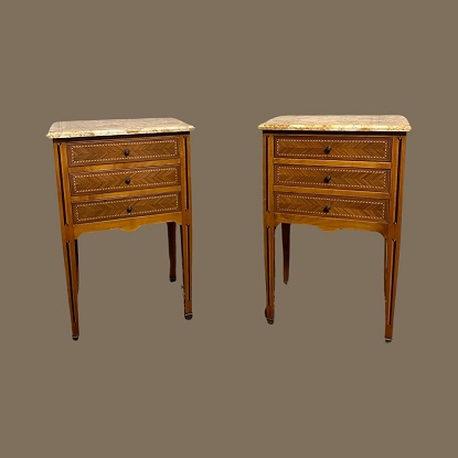 Pair of 20th Century French Bedside Tables DLW