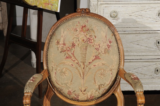 Late 19th Century Antique French Louis XV Style Needlepoint