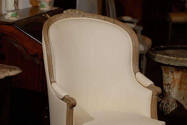 Louis xvi walnut bergere arm chairs