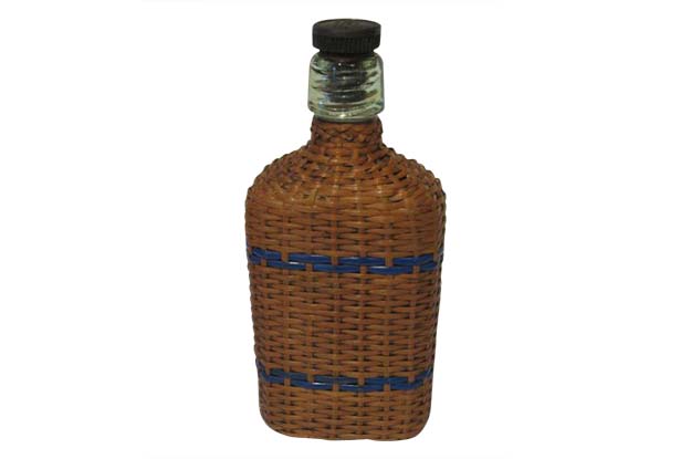 Glass Decanter from England with Basketweave