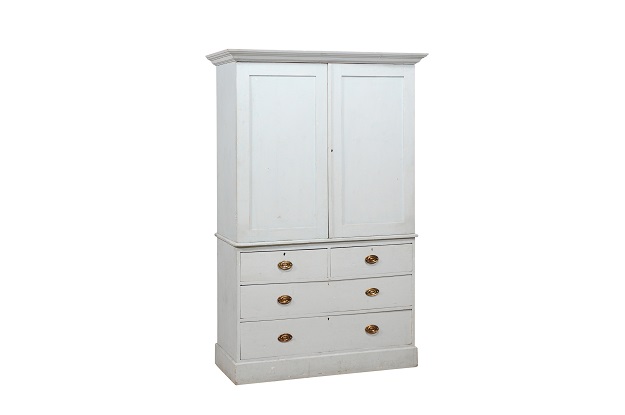 Painted Linen Press Cabinet -- LiL