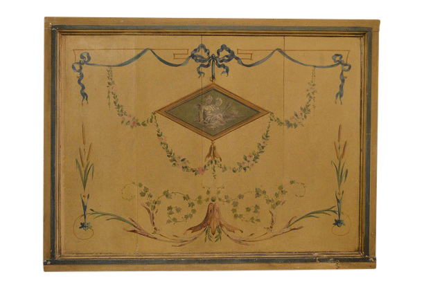 Pair of 19th Century French Hand Painted Wall Panels