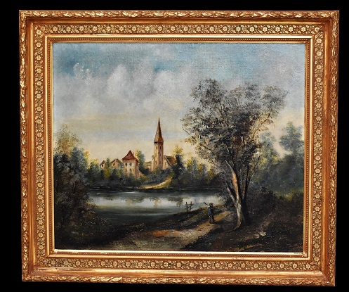 Arriving In Future Shipment - French 19th Century Framed Countryside Landscape by G. Gallet