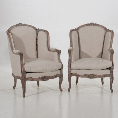 French 19th Century Pair of Bergeres Circa 1880 