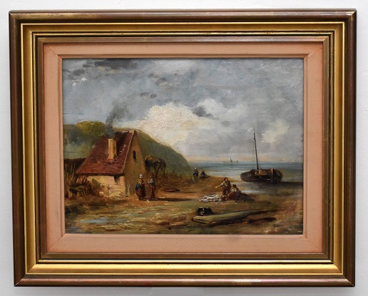 Arriving in Future Shipment - French 19th Century Framed Oil On Panel 