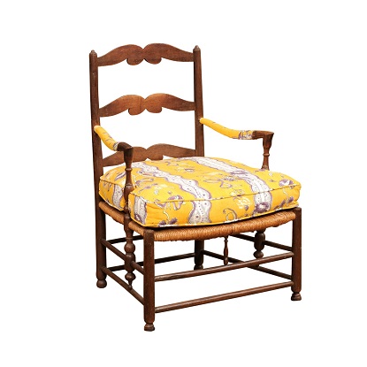French 18th Century Louis XVI Style Paille Arm Chair