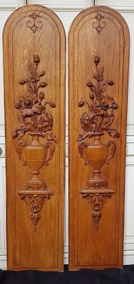 Arriving In Future Shipment - French 19th Century Pair of Carved Oak Panels