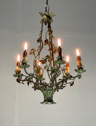 Arriving in Future Shipment - French 20th Century Iron Chandelier Circa 1900