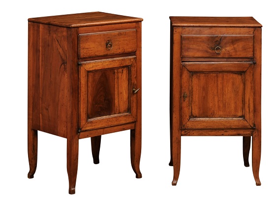 SOLD:  French 18th Century Pair of Louis XVI Nightstands