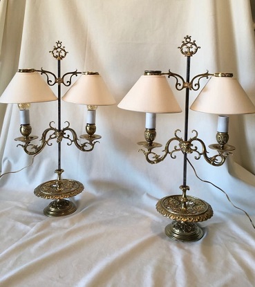 Arriving in Future Shipment - French 19th Century Pair of Candlestick Lamps