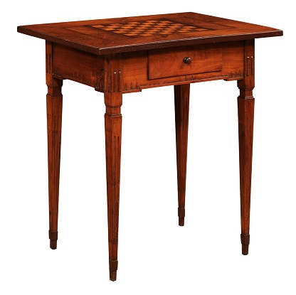 Italian Neoclassical Period 18th Century Game Table with Checkerboard Marquetry