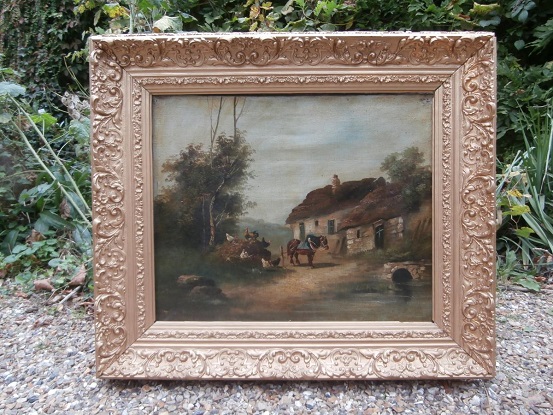 French 20th Century Framed Oil on Canvas