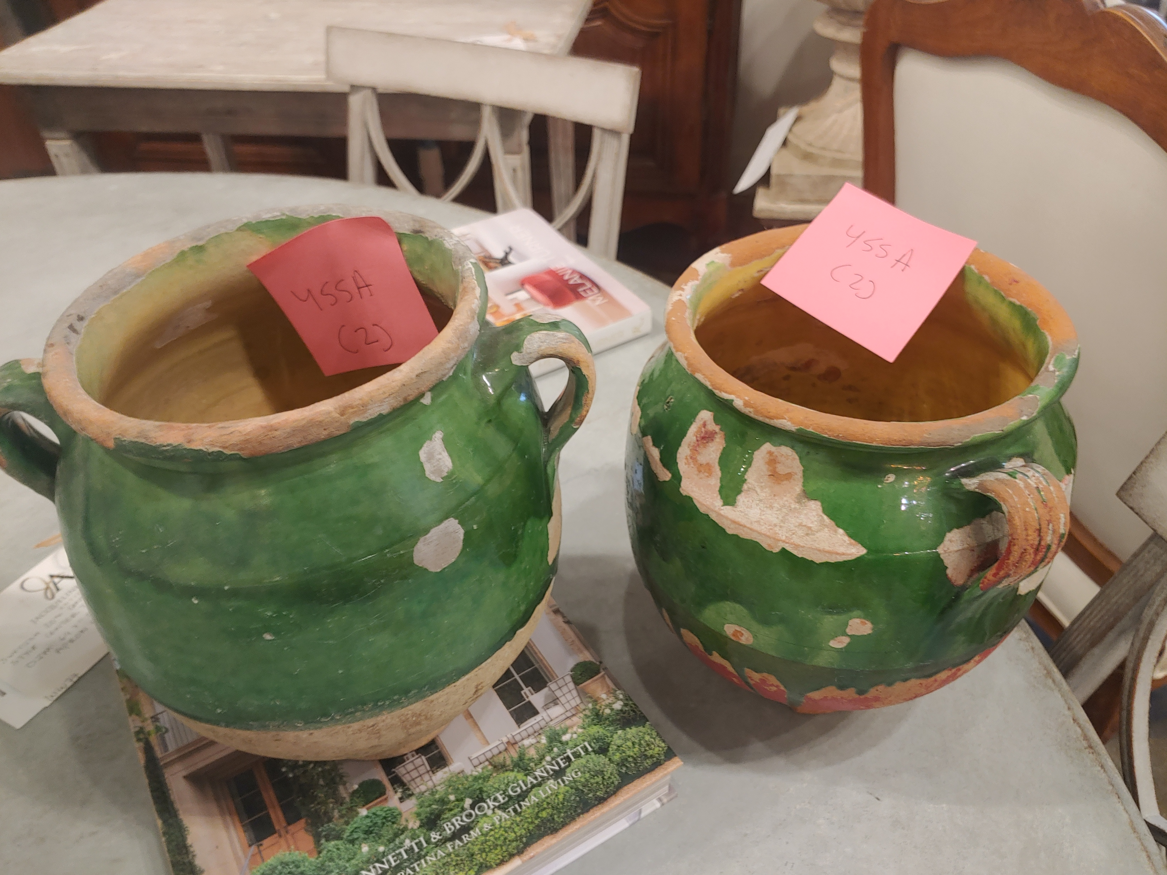 Pair of French 19th Century Glazed pottery