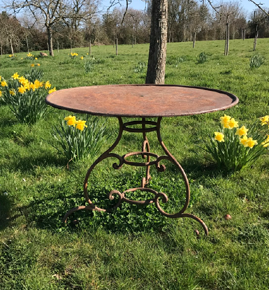 French 19th Century Round Garden Table