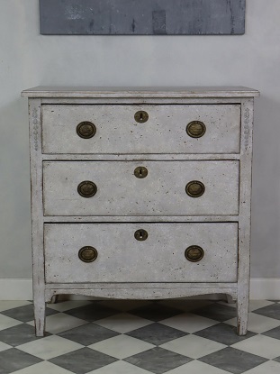 Arriving in Future Shipment - Swedish 20th Century Gustavian Style Chest of Drawers