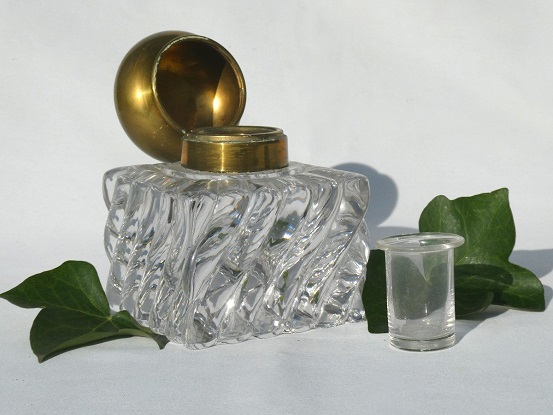 Arriving in Future Shipment - French 19th Century Baccarat Crystal Ink Well