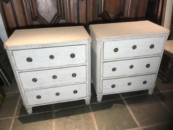 Arriving in Future Shipment - Pair of Swedish 19th Century Chest of Drawers Circa 1880