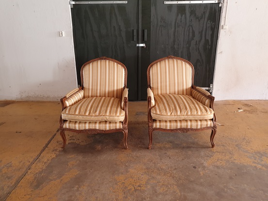 SOLD - Arriving in Future Shipment - Pair of 19th Century Swedish Arm Chairs Circa 1890