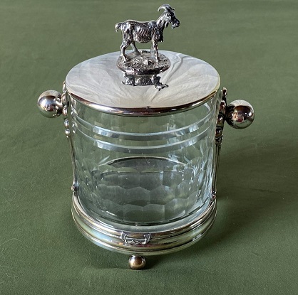 Arriving in Future Shipment - French 19th Century Silver and Crystal Sugar Bowl