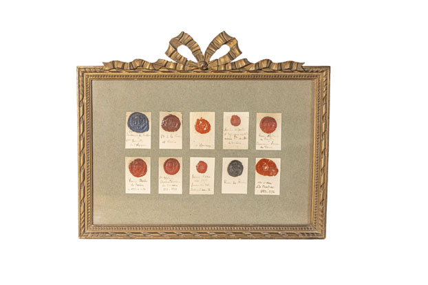 19th Century French Framed Set of Stamps 