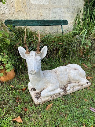 20th Century French Cement Deer