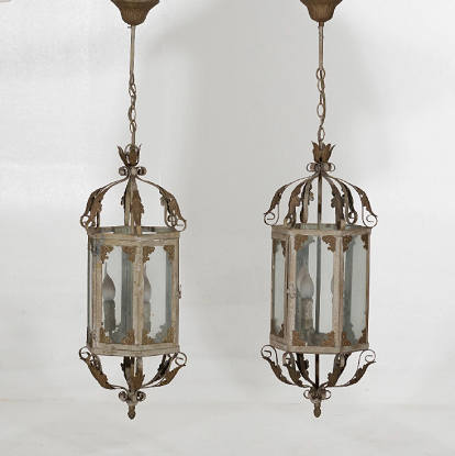 Arriving in Future Shipment - Pair of 20th Century French Lanterns Circa 1900