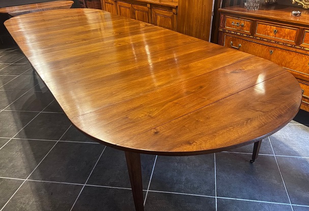 ON HOLD - 20th Century French Extension Table with 5 Leaves DLW