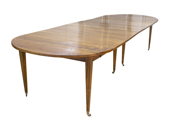 SOLD - 20th Century French Extension Table with 5 Leaves 
