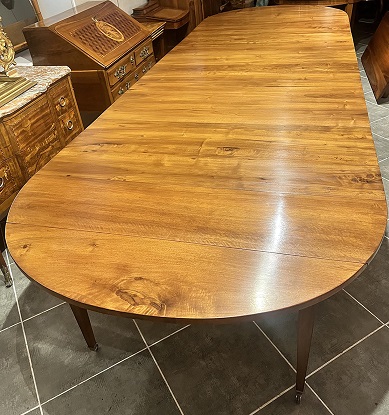 ON HOLD - Arriving in Future Shipment - French 19th Century Walnut Extension Table with 5 Leaves