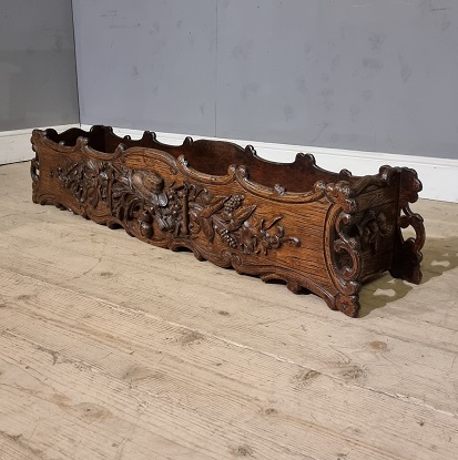Arriving in Future Shipment - French 19th Century Carved Oak Planter Circa 1890