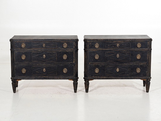 Arriving in Future Shipment -  Pair of 19th Century Swedish Gustavian Chests
