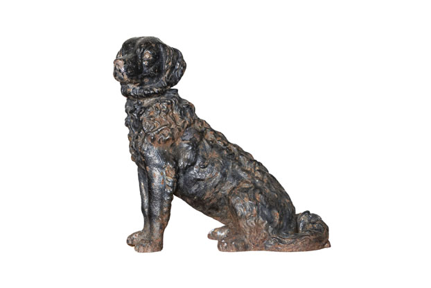 19th Century French Cast Iron Dog 