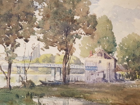 20th Century French Water Color 